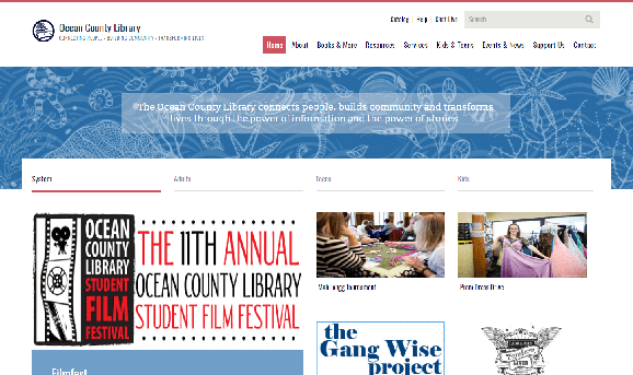 Ocean County Library web