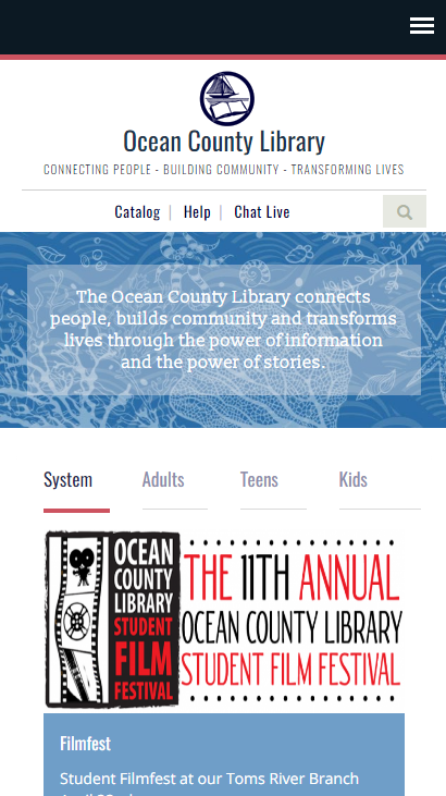 Ocean County Library mobile